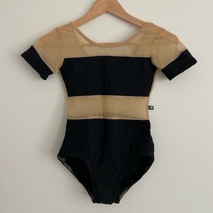 Luckyleo leotard black and mesh size SMALL